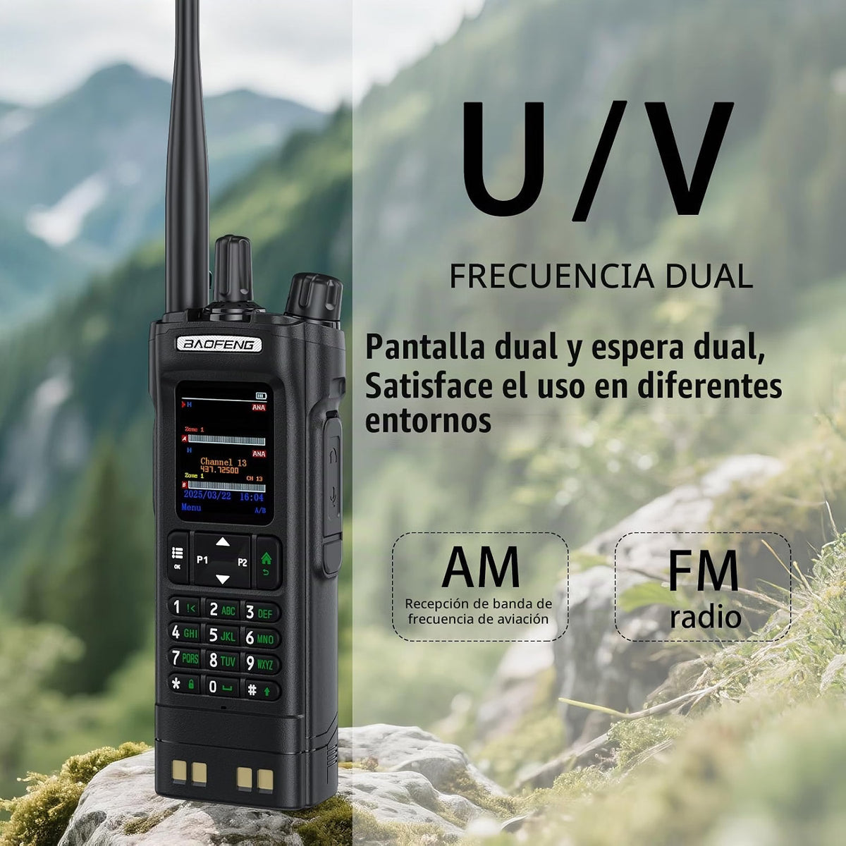 BAOFENG DM-32 Radio DMR Digital y Analógica VHF/UHF – GPS/APRS – 10 W