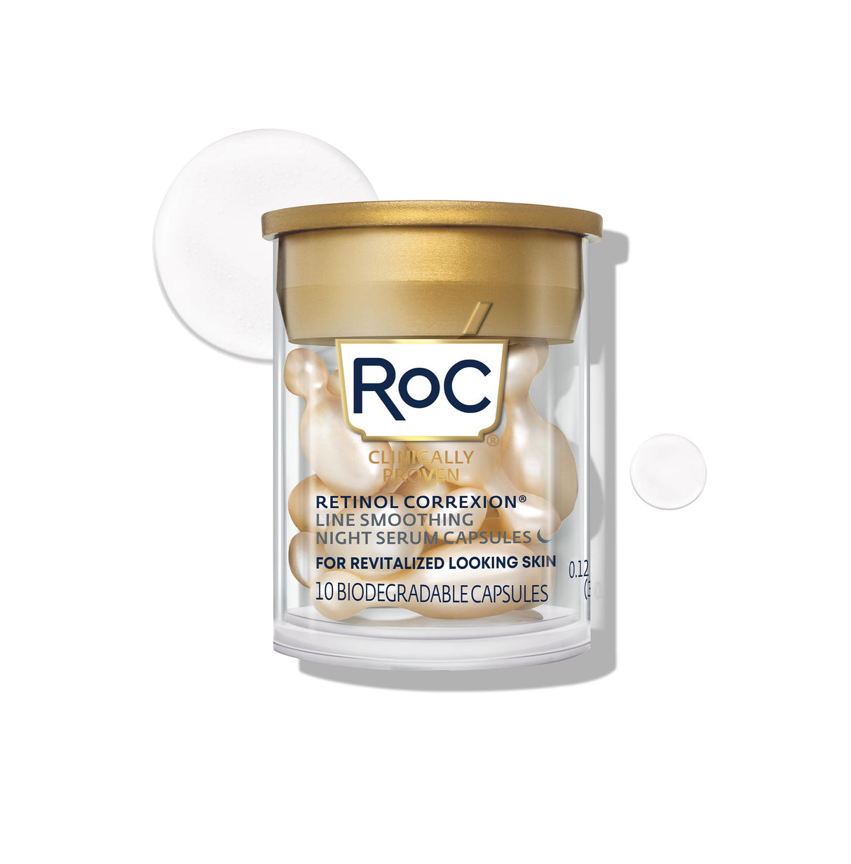 Cápsulas de suero nocturno suavizante de líneas RoC Retinol Correxion