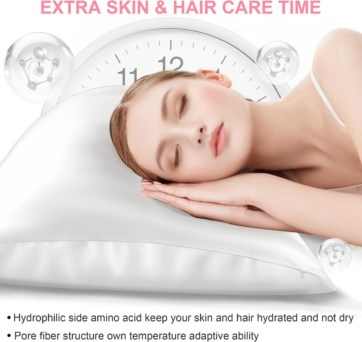 Funda de Almohada de Seda Lyshin Standard Pack 2 | Transpirable, Refrescante y Suave para Cabello y Piel