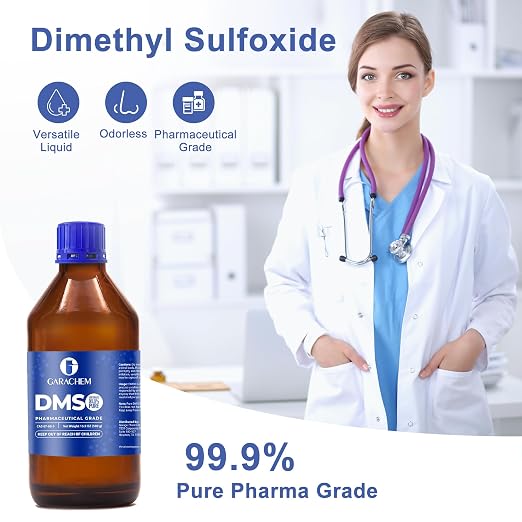 GARACHEM DMSO 99,9% Pureza – Dimetilsulfóxido Líquido – 500 ml