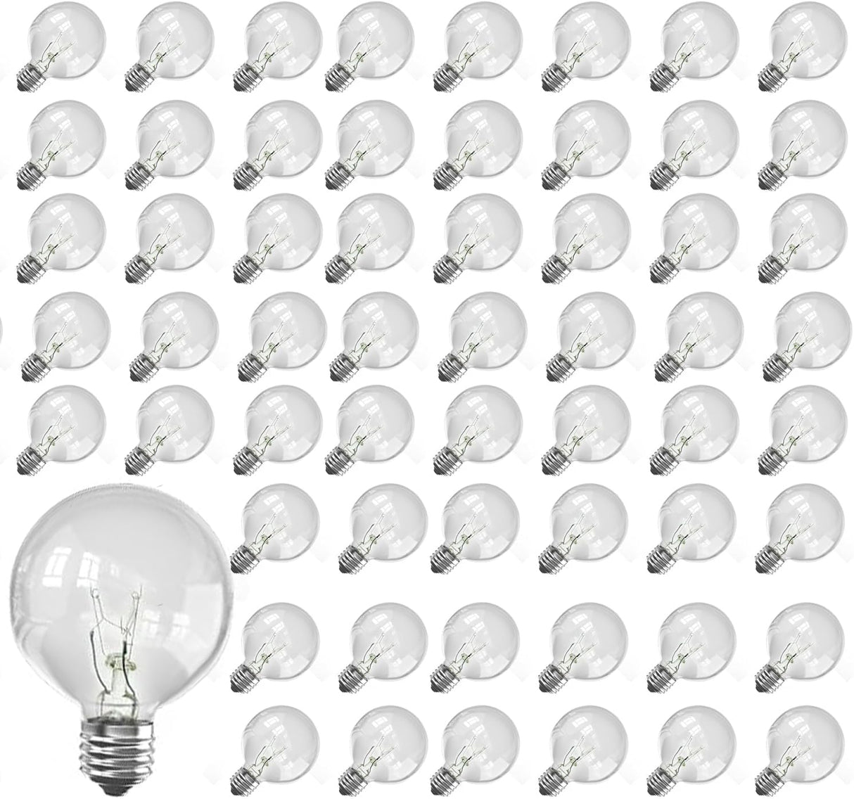 Bombilla Incandescente De Tungsteno Globe 25 Unidades