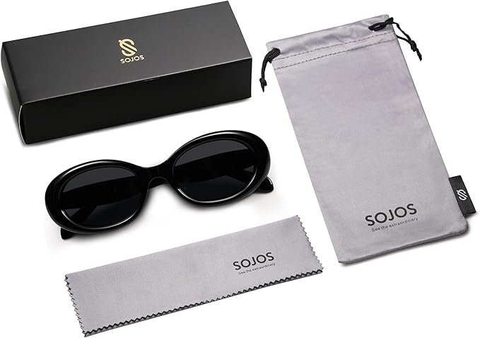 Gafas de sol polarizadas ovaladas pequeñas estilo retro SOJOS para hombre y mujer