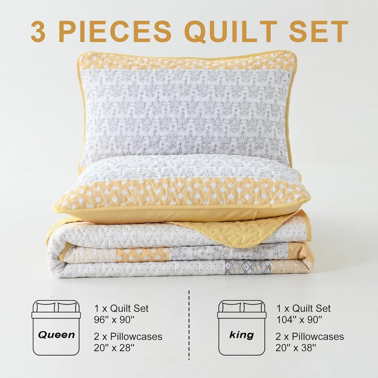 Cubrecama WONGS BEDDING Microfibra Una Plaza | Diseño Boho | Incluye Funda de Almohada