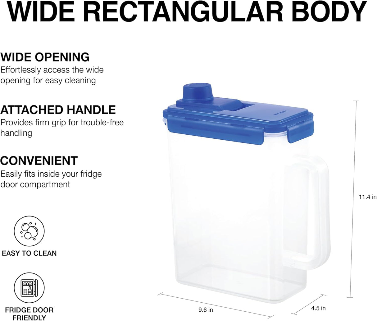 Jarra de agua para puerta de nevera color transparente