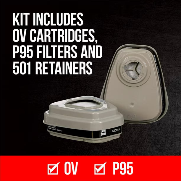 Respirador Reutilizable 3M 6502QL Paint Project P95/OV | Quick Latch | Talla M