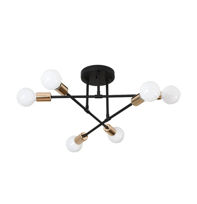 Lámpara de techo colgante iluminación moderna de 6 Focos E27