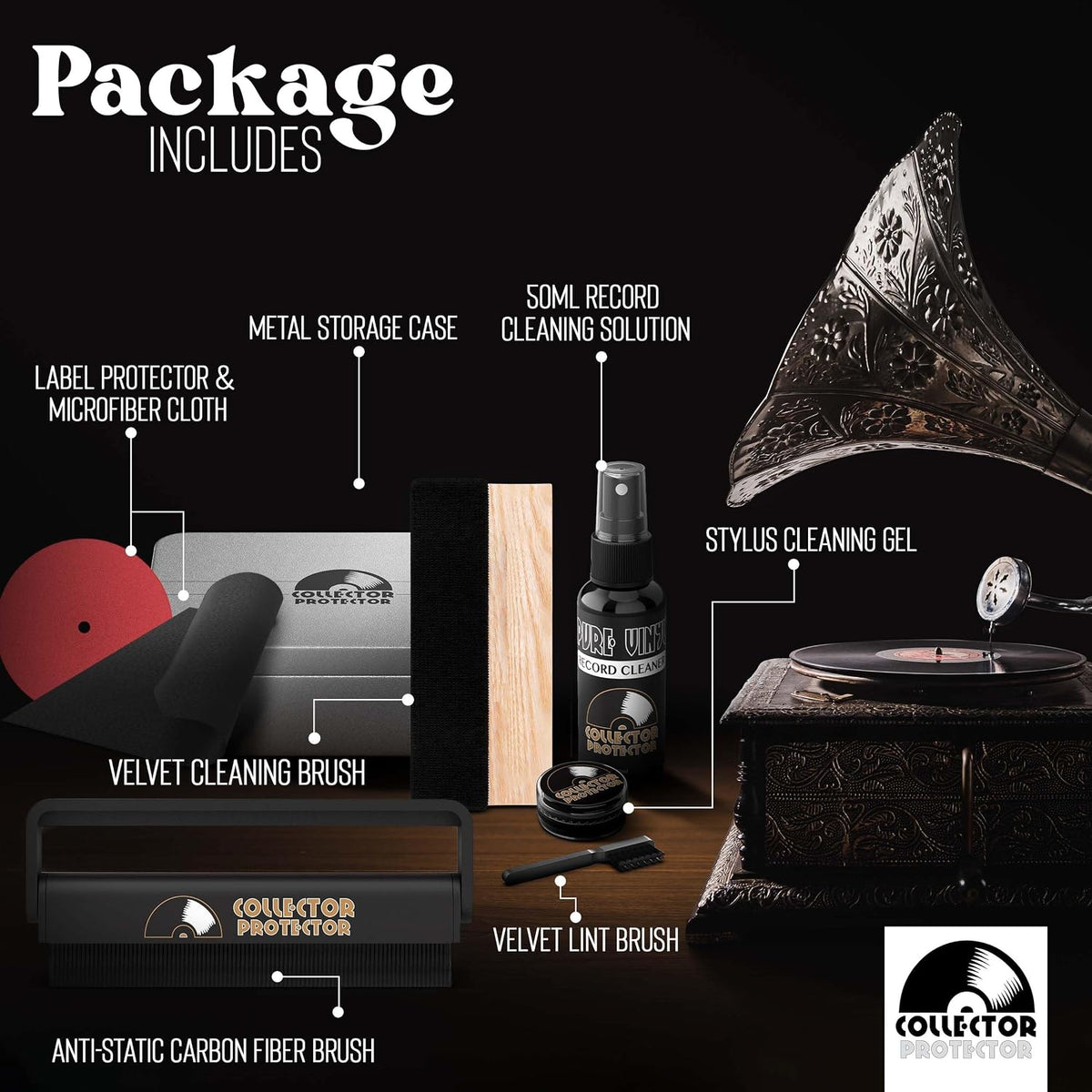 Collector Protector – Kit Completo de Limpieza para Discos de Vinilo