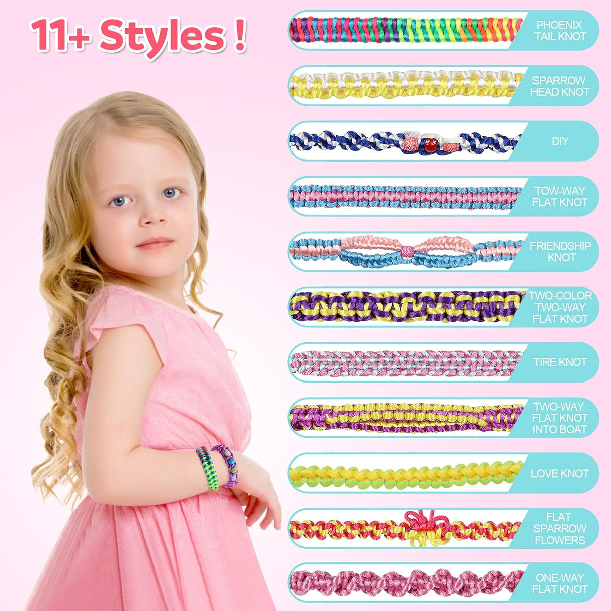 kit de fabricación de pulseras de amistad para niñas
