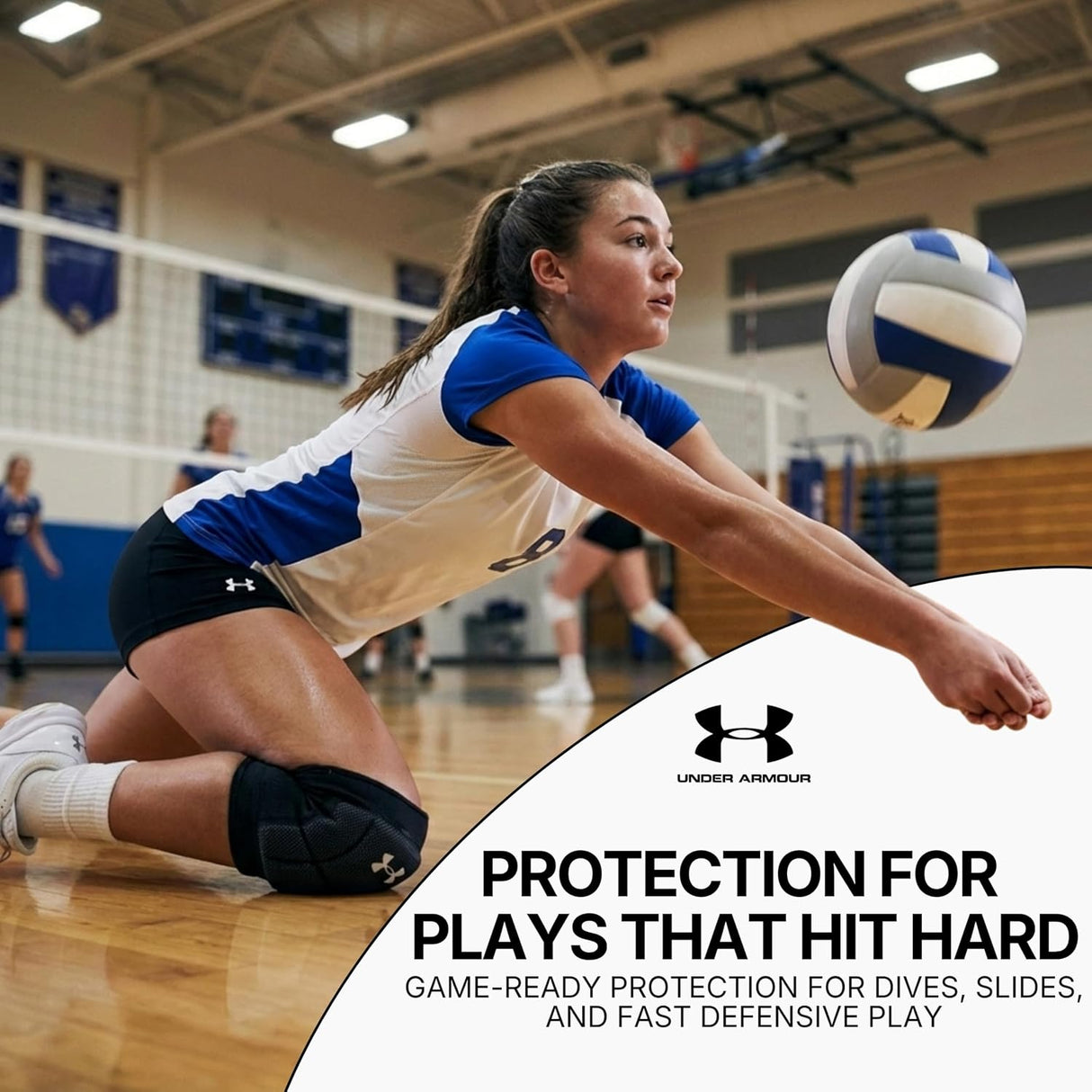 Rodilleras Under Armour Volleyball Knee Pads | Set de 2 Unidades | Color Negro