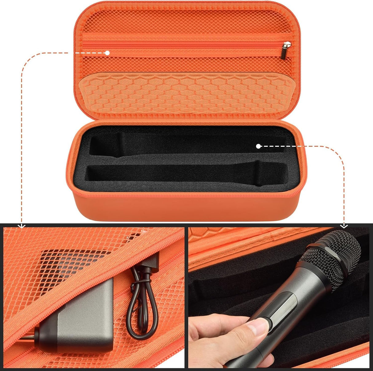 Comecase Estuche para micrófono inalámbrico Compatible con JBL Wireless Two Microphone/para JBL Partybox
