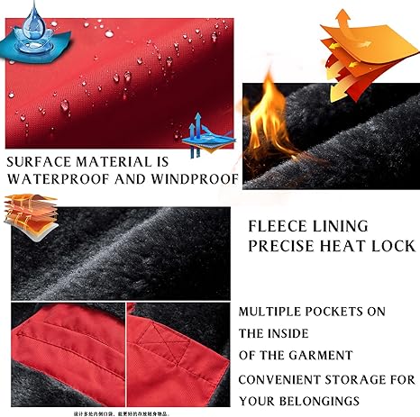 Chaqueta de esquí impermeable, capucha desmontable, resistente al viento