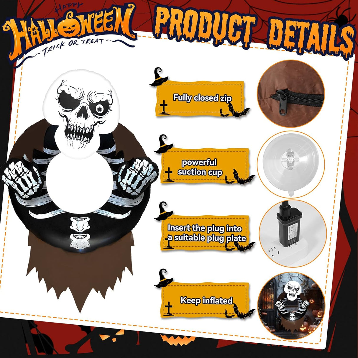 Decoracion inflable de Halloween 110v