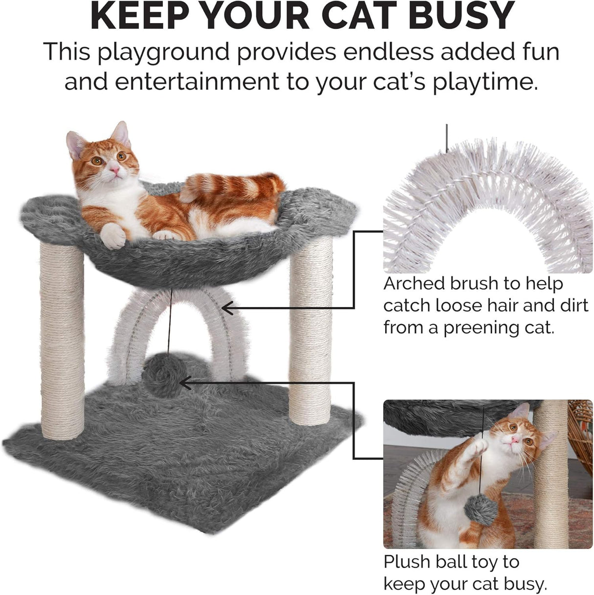 Centro de Juegos para Gatos Furhaven Tiger Tough Hammock Playground