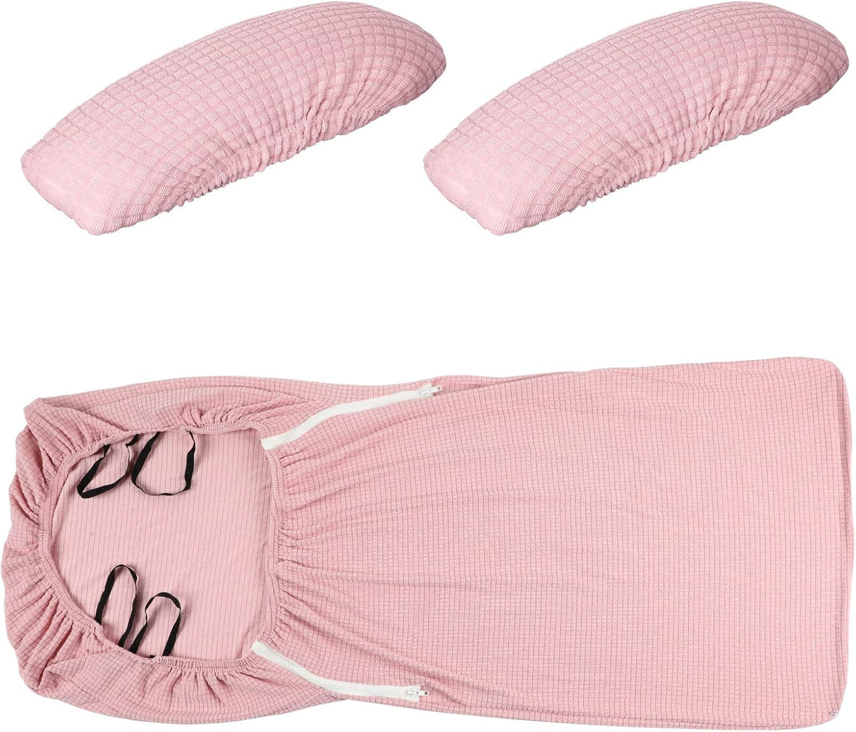 Tatuo 3 piezas de fundas para silla de oficina y computadora Rosa