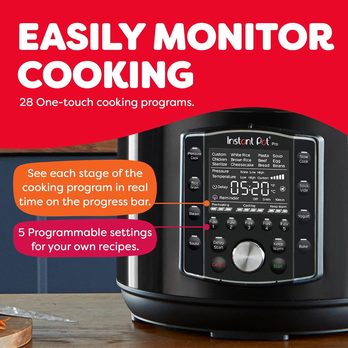 Instant Pot Pro olla eléctrica a presión 10 en 1 - 110V