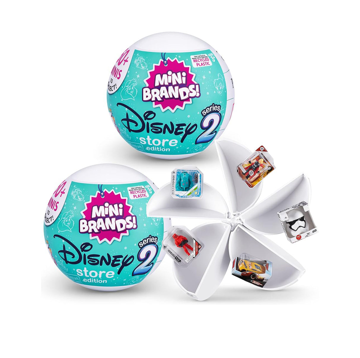 5 Minimarcas Disney sorpresa Serie 2 de ZURU (paquete de 2) y juguetes coleccionables misteriosos Más de 60 minis para coleccionar