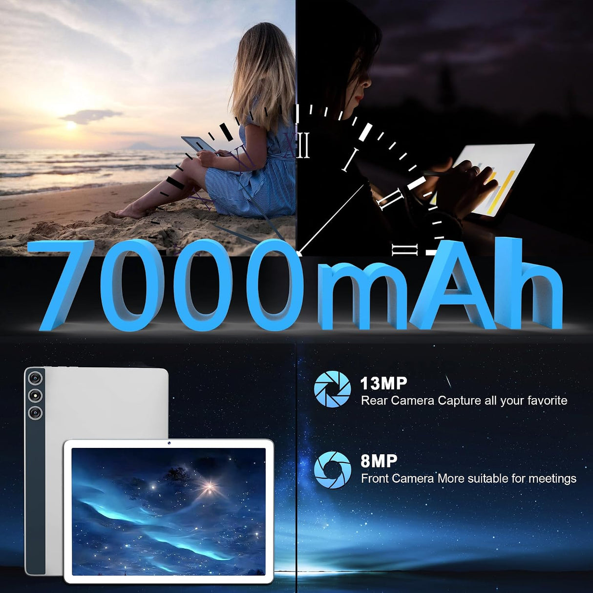Tablet KADYBE D106 10" 4G Dual SIM – 128GB + 1TB, 14GB RAM con Teclado y Accesorios