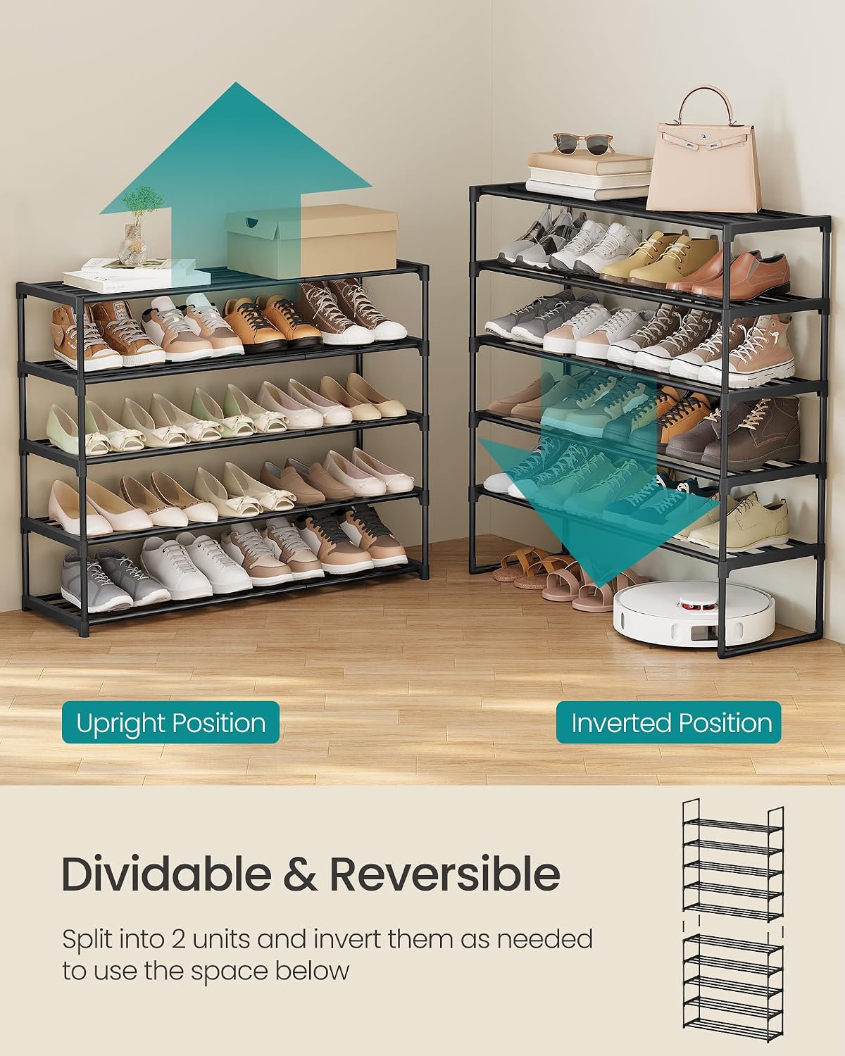 Organizador de Zapatos SONGMICS de 10 Niveles Negro ULSA011B01