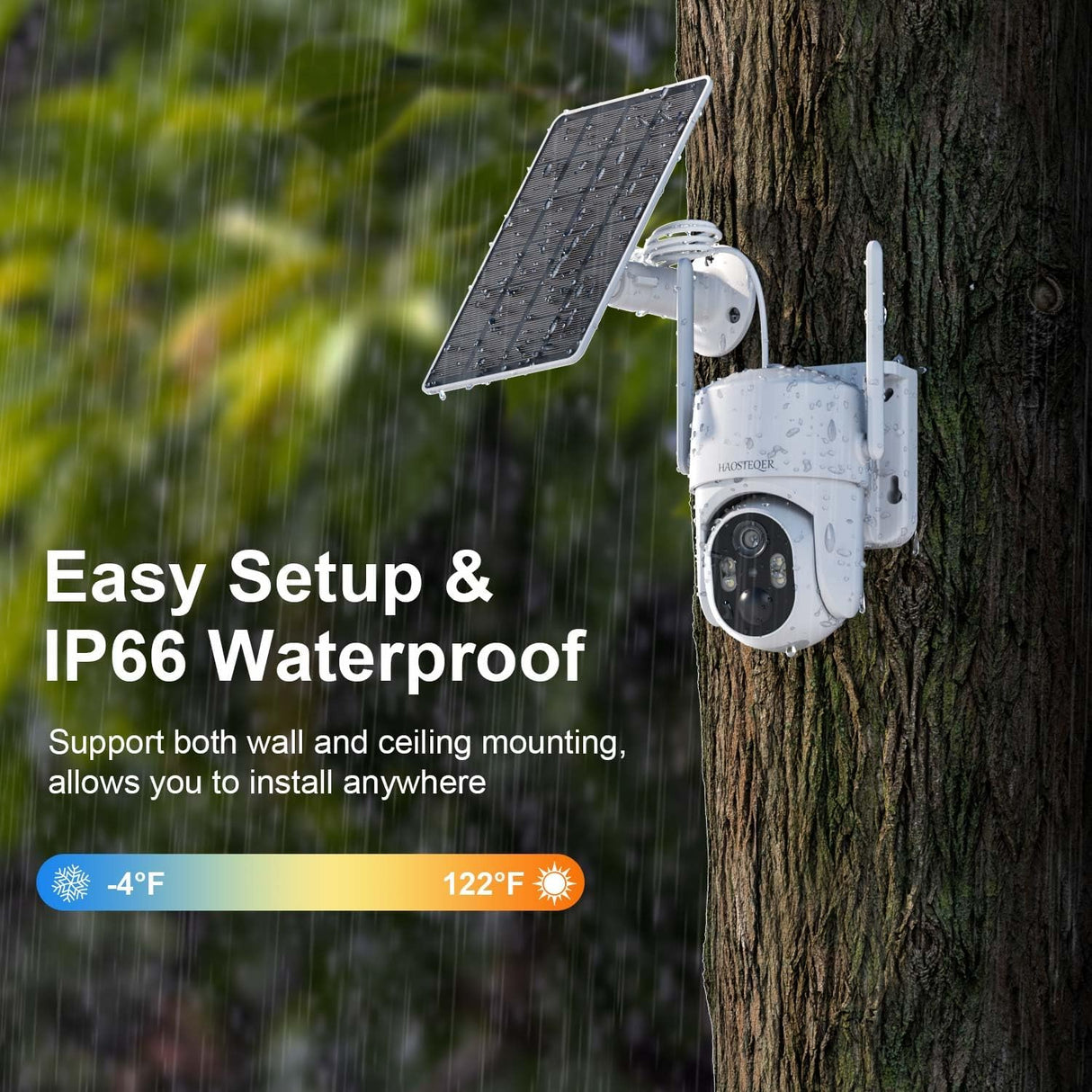 Cámaras de seguridad celulares 4G LTE versión global para exteriores alimentada por energía solar