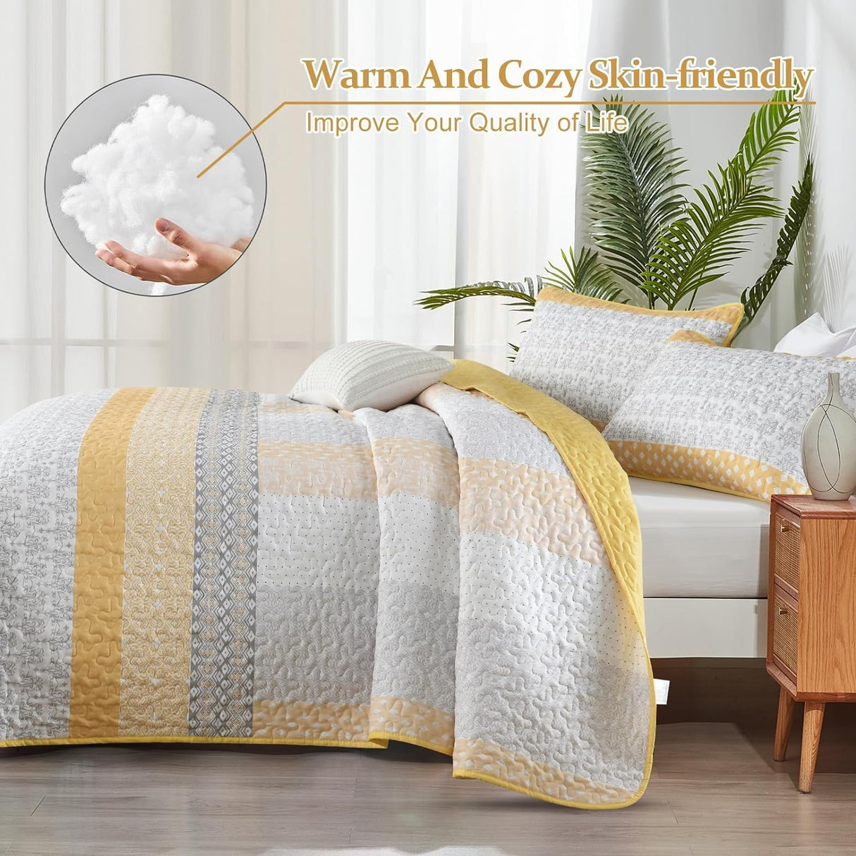 Cubrecama WONGS BEDDING Microfibra Una Plaza | Diseño Boho | Incluye Funda de Almohada