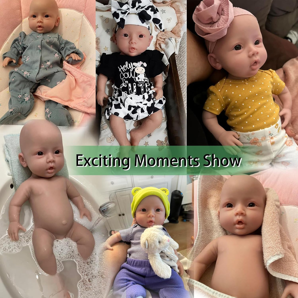 Muñecas Reborn de silicona de 25 cm