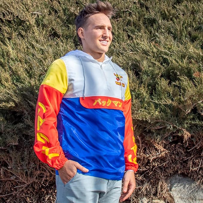 Pac-Man - Chaqueta cortavientos con capucha para hombre