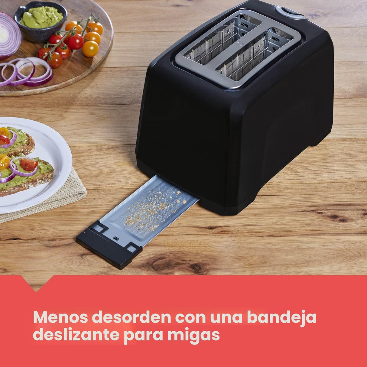 Tostadora de ranura extra ancha de 2 rebanadas Black + Decker 110V