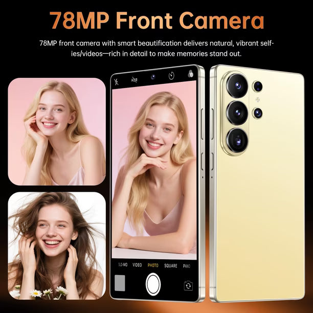 Smartphone HTTTBD S26 Ultra | Pantalla 7,3" 4K | Cámara 108 MP | 12 GB RAM | 512 GB | 5G