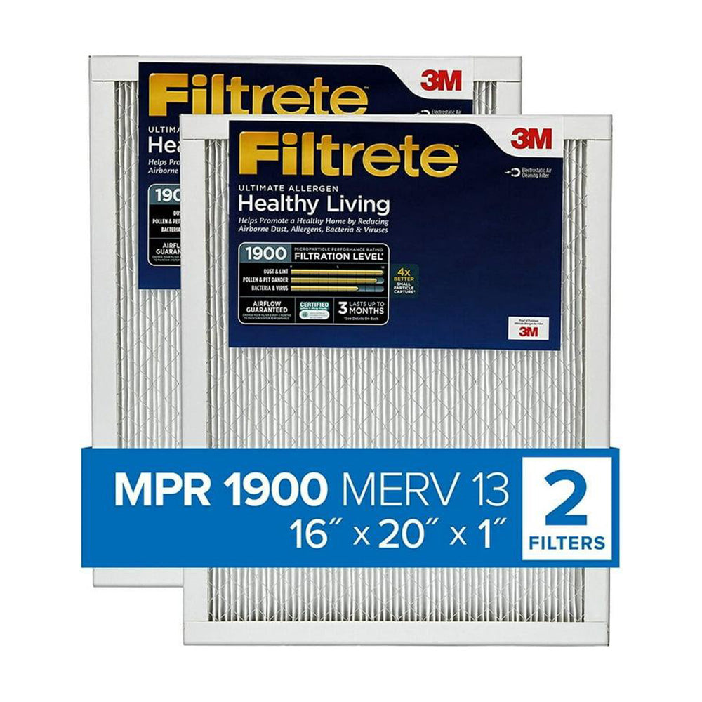 3M Filtrete Ultimate Allergen Reduction MERV 13 – Filtro de Aire 16 × 20 × 1" Pack 2