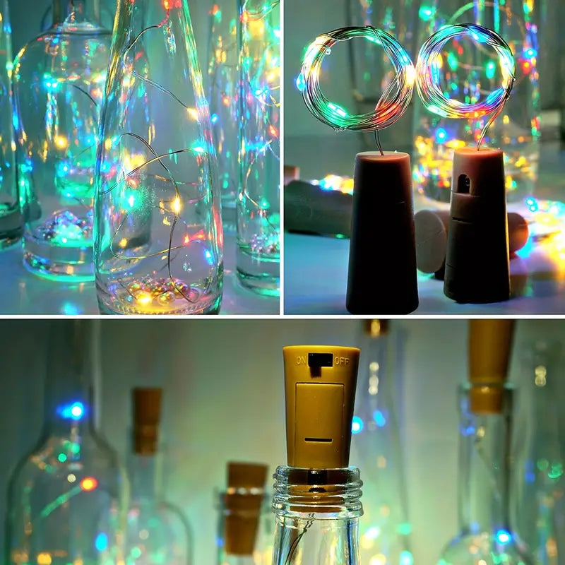 30 Luces LED Botellas De Vino Con Corcho
