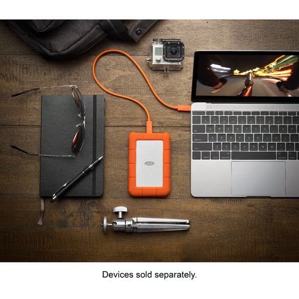 LaCie Rugged USB-C 5TB – Disco Duro Externo Portátil Resistente