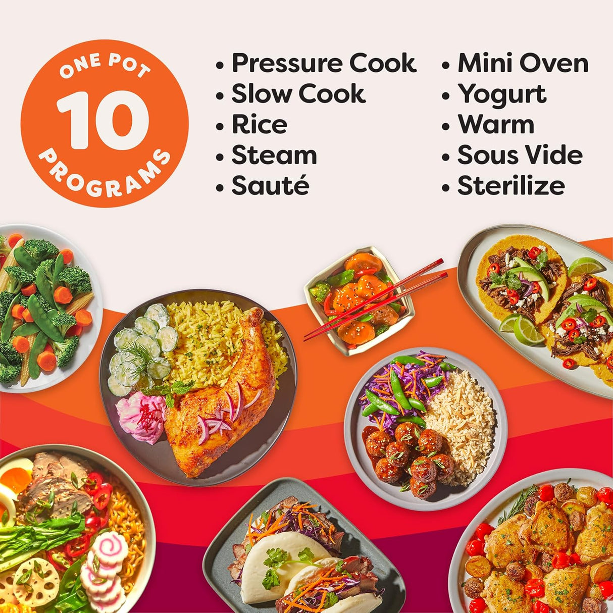 Instant Pot Pro olla eléctrica a presión 10 en 1 - 110V