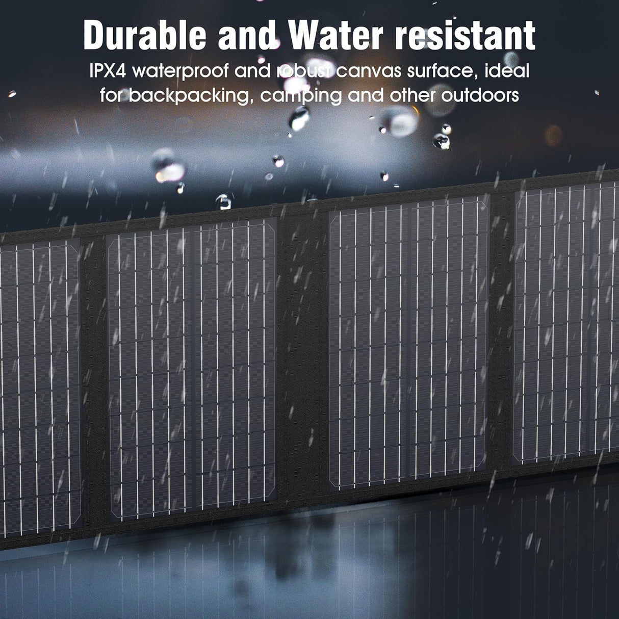 Panel Solar Portátil Plegable SinKeu 40W | Cargador Solar USB QC 3.0 y Salida DC 12-15V