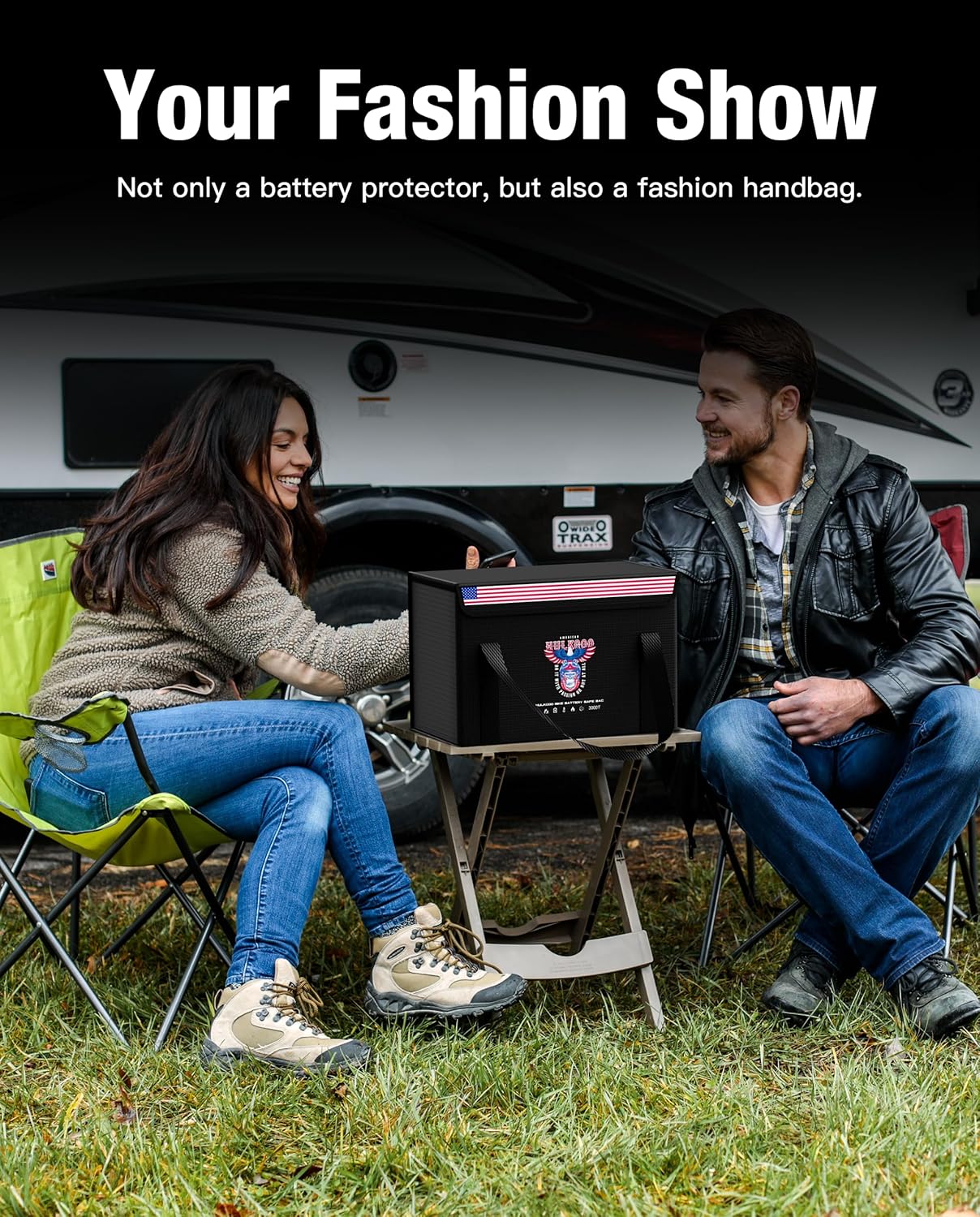 Bolsa para Batería HulkGoo LiFePO4 de litio 12V 100Ah bolsa ignífuga