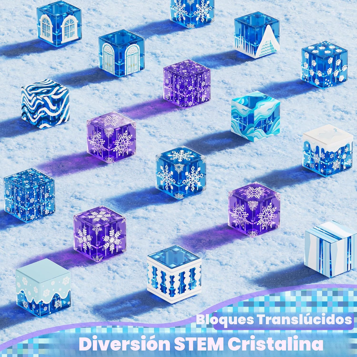 Bloques Magnéticos Castillo Princesa Azul 100 Piezas | Juego STEM Educativo para Niños y Niñas