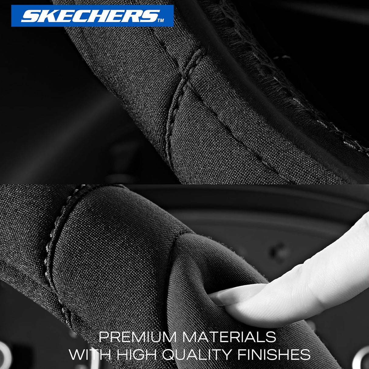 Funda para Volante Skechers Memory Foam 14,5"–15" | Antideslizante | Universal para Auto, SUV y Camioneta