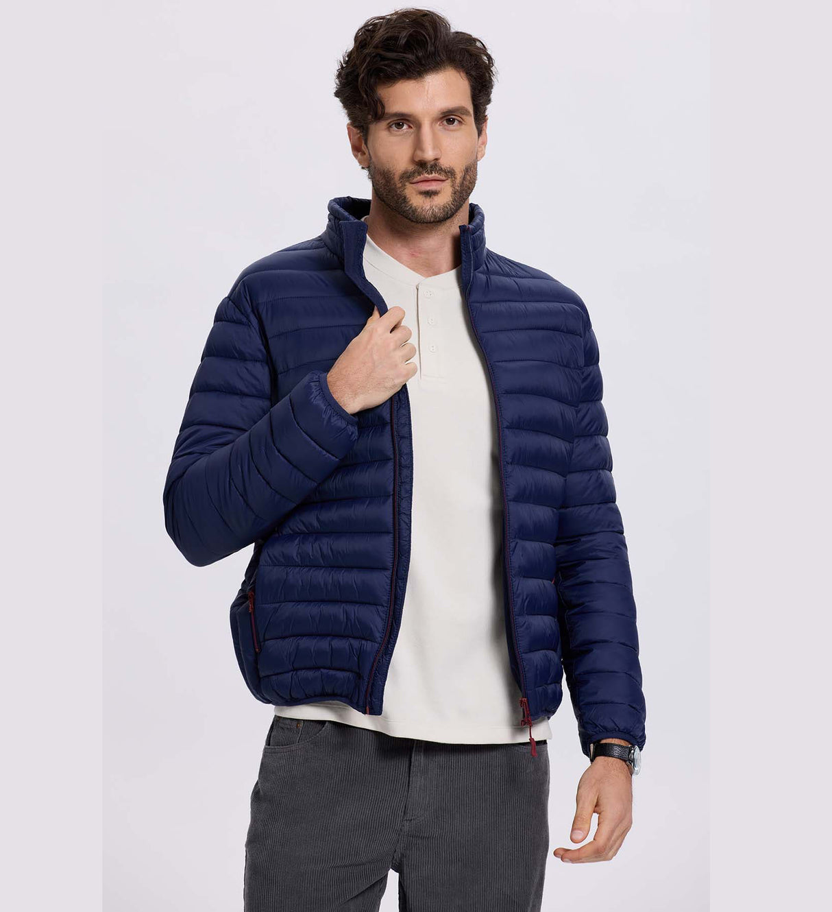 Parka Hombre Básica Azul