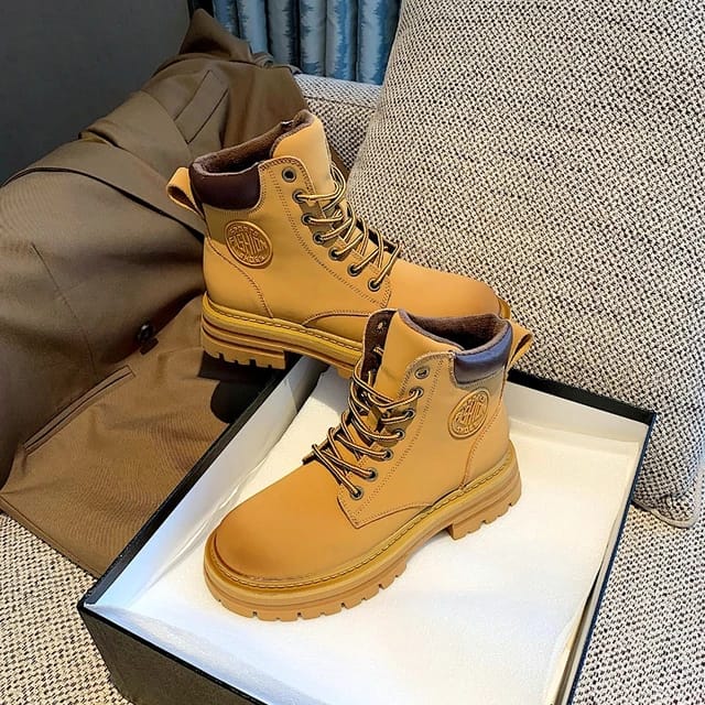 Botas Martin cortas de cuero, de viento británico para mujer