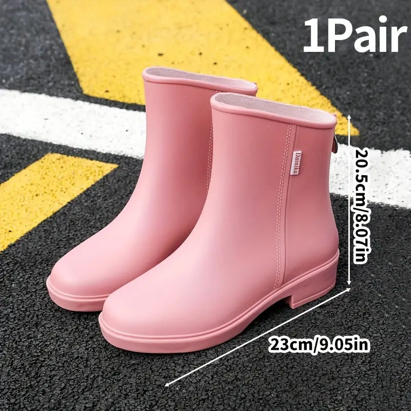 Botas de Agua Rosa de Mujer