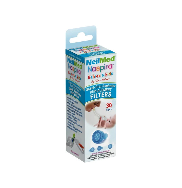 NeilMed, Bebés y niños, Aspirador nasal y oral Naspira, Filtros de repuesto, 30 filtros