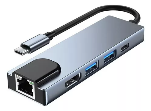 Adaptador Hub Tipo C 5 En 1 Ethernet Hdmi Usb 3.0 Pd | Css