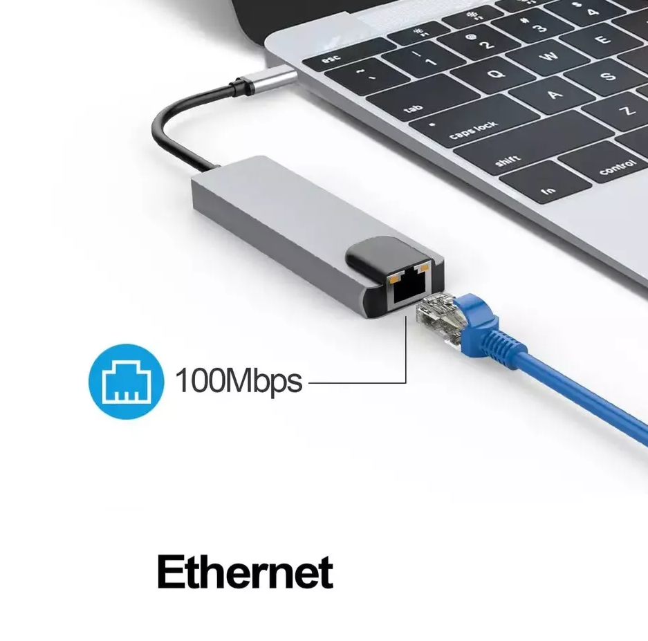 Adaptador Hub Tipo C 5 En 1 Ethernet Hdmi Usb 3.0 Pd | Css