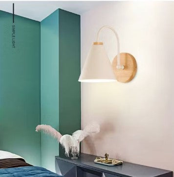 Set 2 Lámparas de pared de color sólido para dormitorio matrimonial