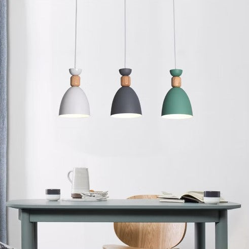 Lámpara techo de colgante nórdica 3 cabezas