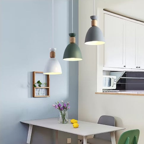 Lámpara techo de colgante nórdica 3 cabezas