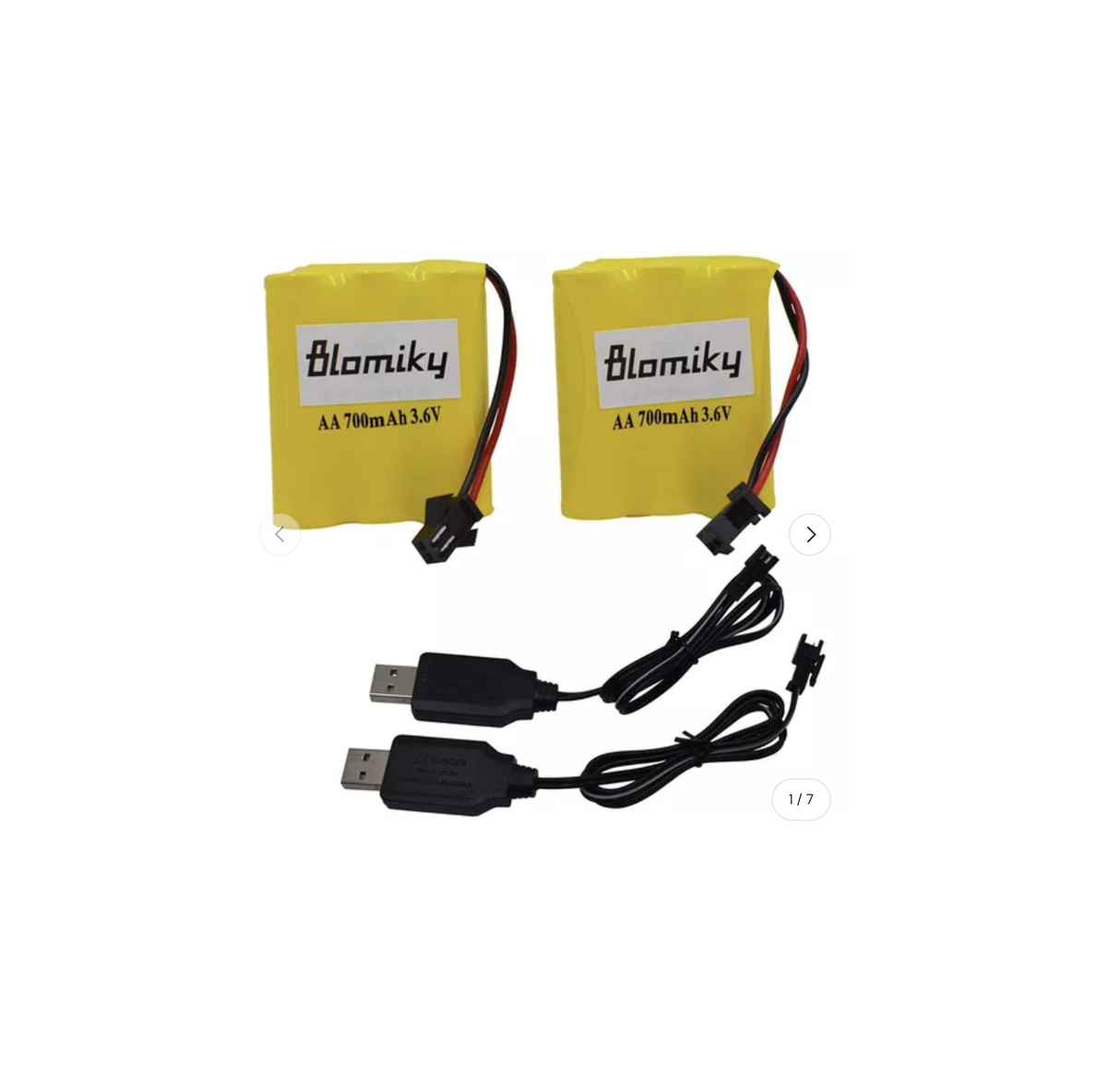 Baterías Recargables Aa Nicd Con Enchufe Usb Para Coches Rc