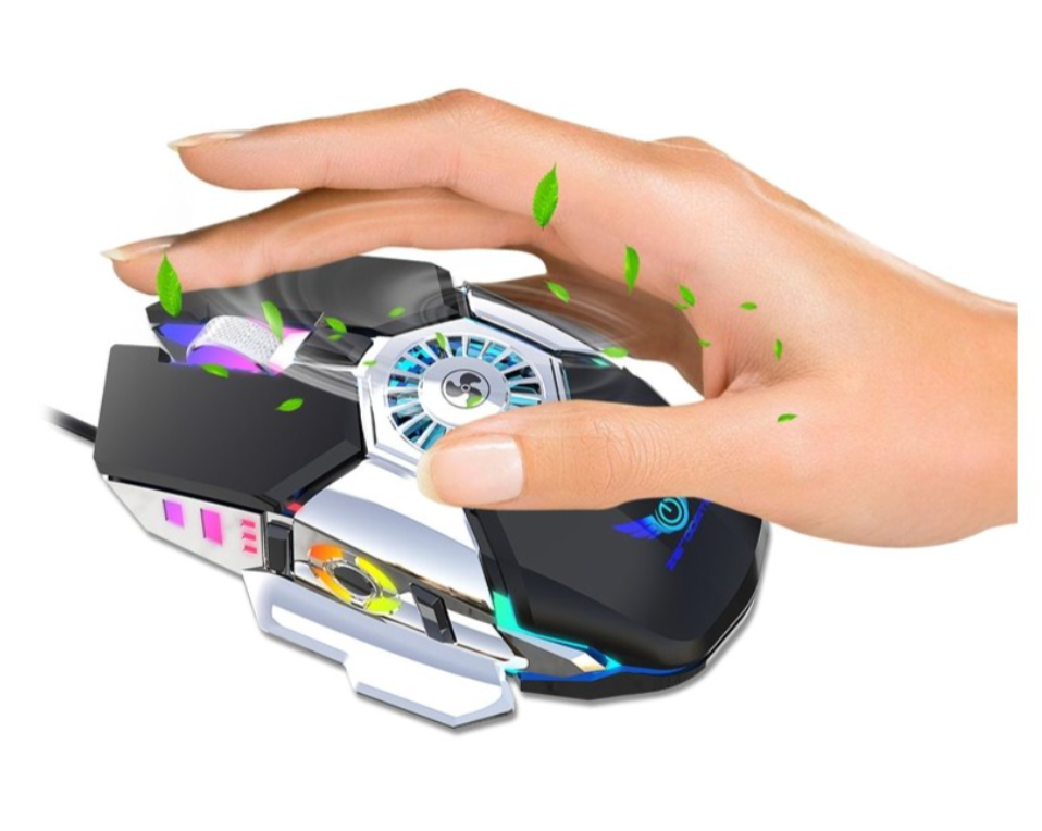 Mouse Gamer Zerodate G22 6 Keys Ventilada RGB iluminados