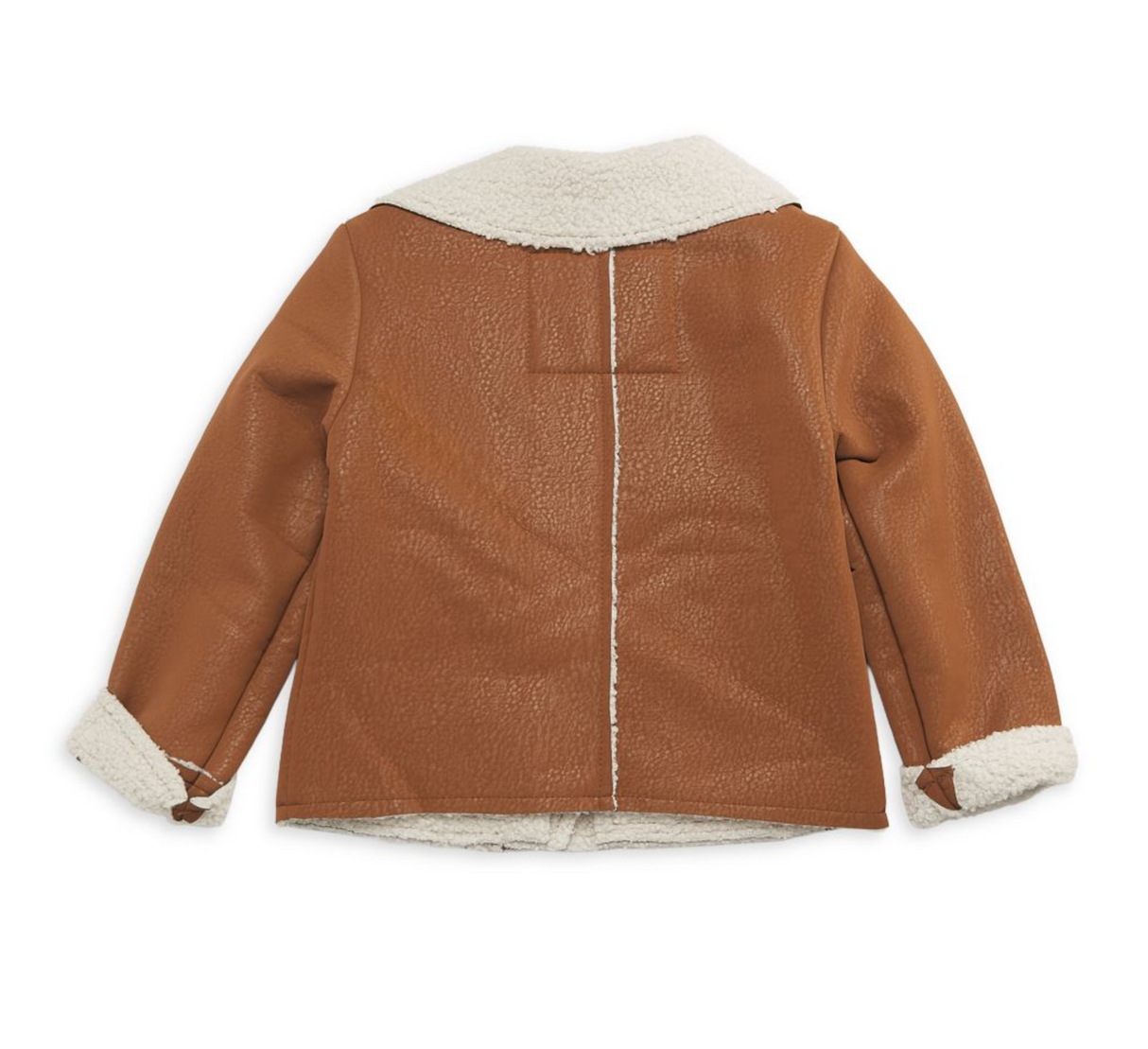 Chaqueta de motociclista con ribete de piel sintética para niña