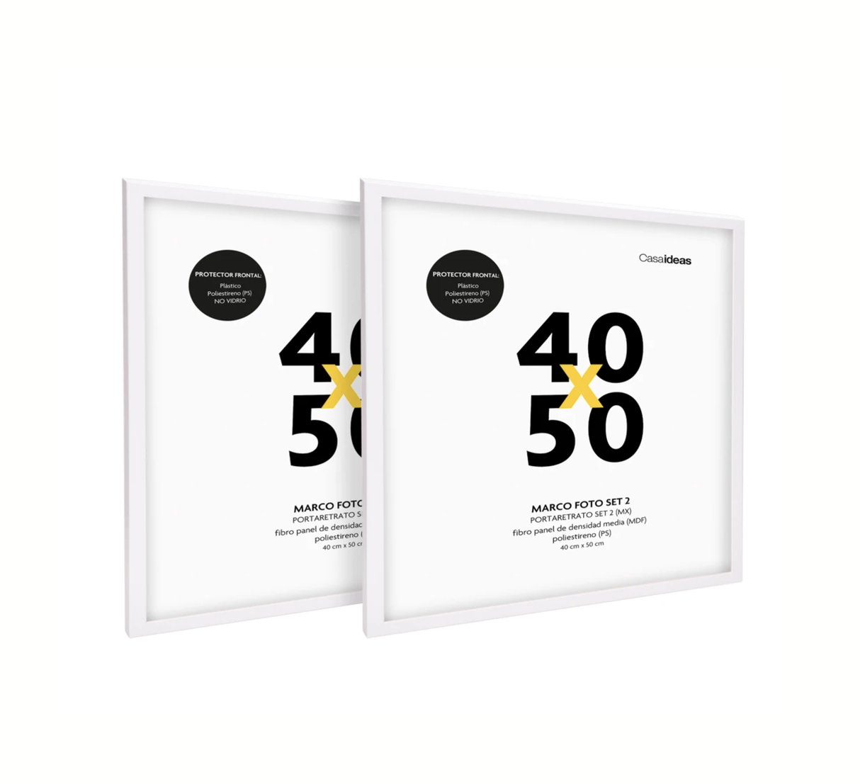 Set 2 marcos para foto plástico PS 40x50 cm