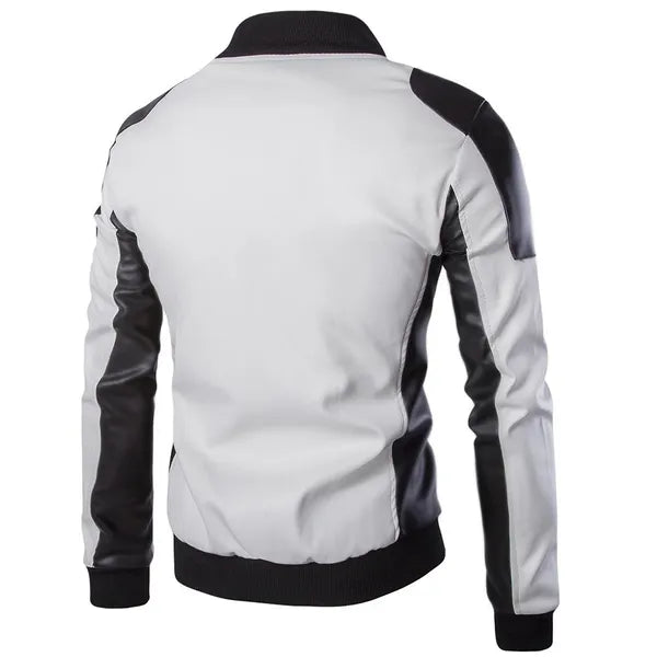 Chaqueta Hombre GNRC Cuero Sintético - Blanco